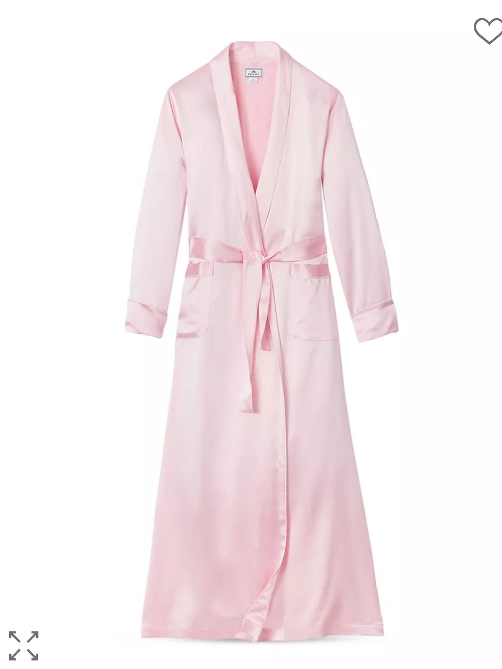 Petite Plume pink silk robe size L